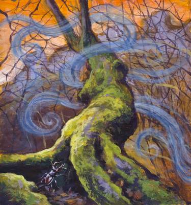 Print of Figurative Tree Paintings by Vladimir Ilievski