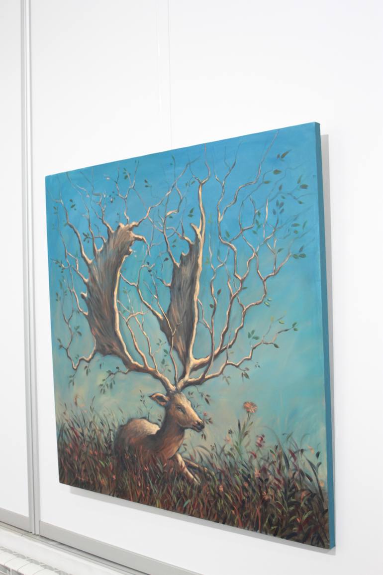 Original Surrealism Animal Painting by Vladimir Ilievski