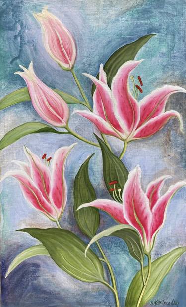 Original Contemporary Botanic Painting by Kathleen Ney