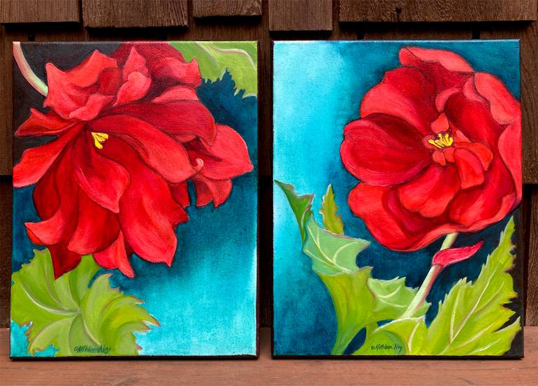 Original Contemporary Floral Painting by Kathleen Ney