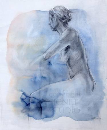 Original Expressionism Nude Drawings by Kathleen Ney