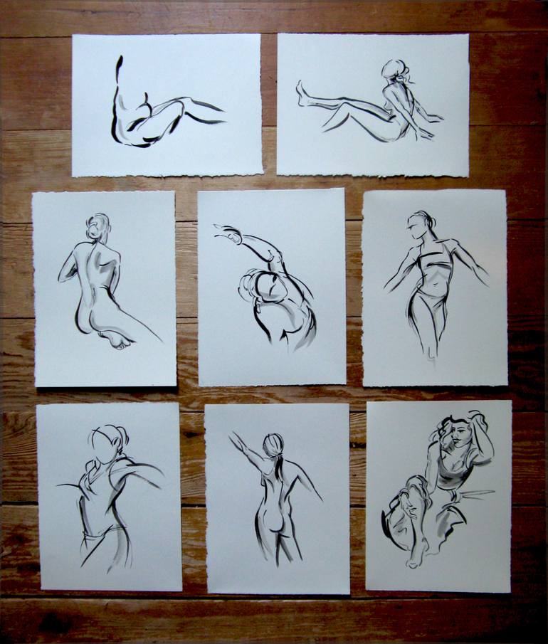 Original Expressionism Performing Arts Drawing by Kathleen Ney