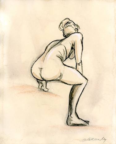 Original Figurative Nude Drawings by Kathleen Ney