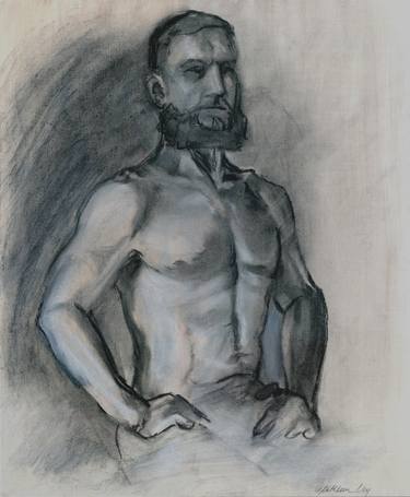 Bearded Man, charcoal drawing thumb