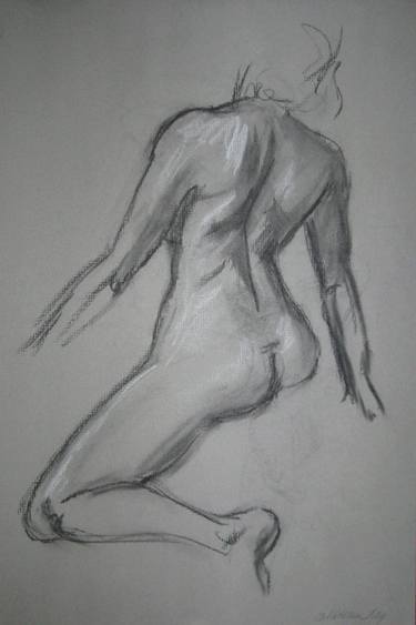 Original Figurative Nude Drawings by Kathleen Ney