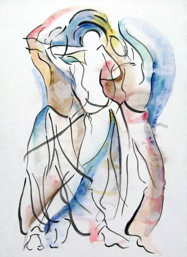 Original Abstract Fashion Drawings by Kathleen Ney