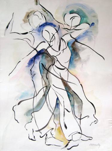 Original Abstract Expressionism Performing Arts Drawings by Kathleen Ney