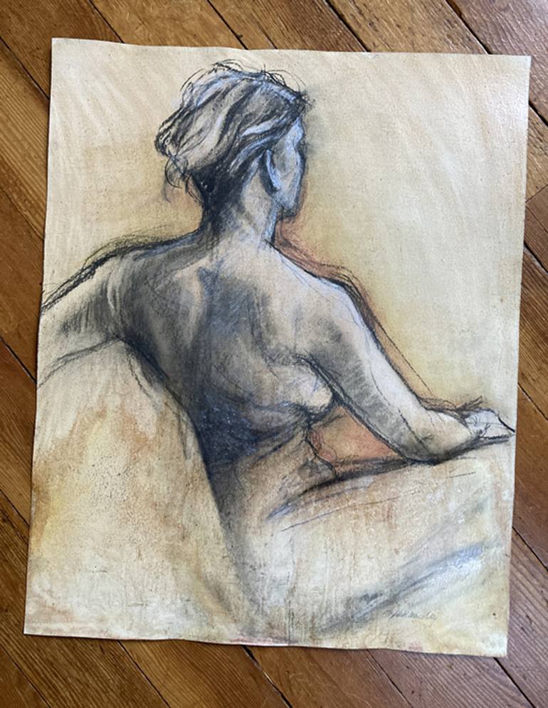 Original Figurative Nude Drawing by Kathleen Ney