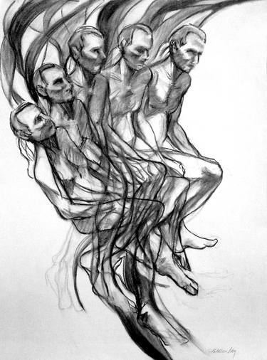 Original Figurative Abstract Drawings by Kathleen Ney