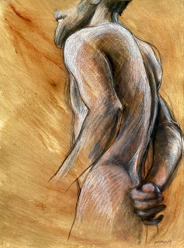 Confident Stance, charcoal and oil sketch thumb