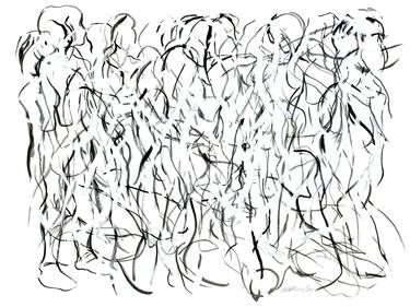 Original Figurative Abstract Drawings by Kathleen Ney