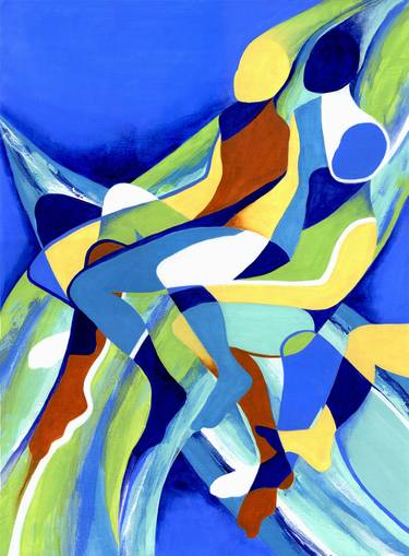 Into the Flow, abstract figurative painting thumb