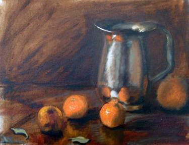 Oranges and Metal Pitcher thumb