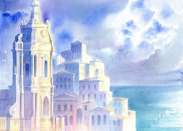 Original Fine Art Architecture Paintings by Elena Prokhorova