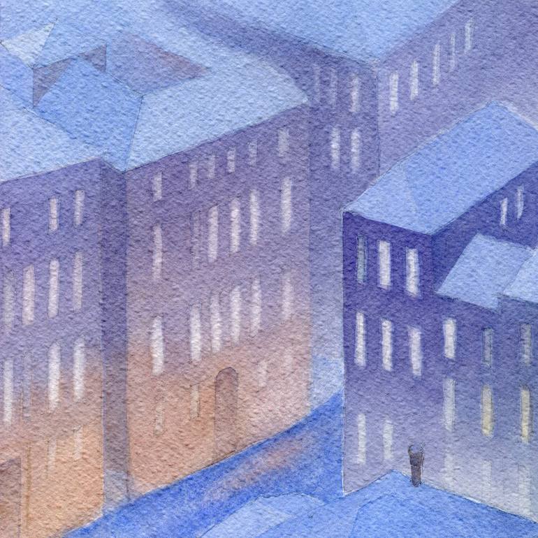 Original Figurative Architecture Painting by Elena Prokhorova