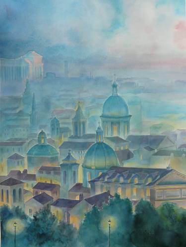 Print of Fine Art Cities Paintings by Elena Prokhorova