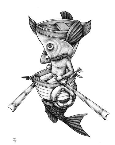 Original Fish Drawings by Sadi Tekin