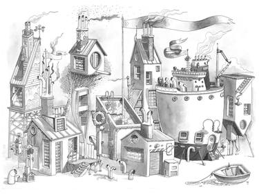 Original Cities Drawings by Sadi Tekin