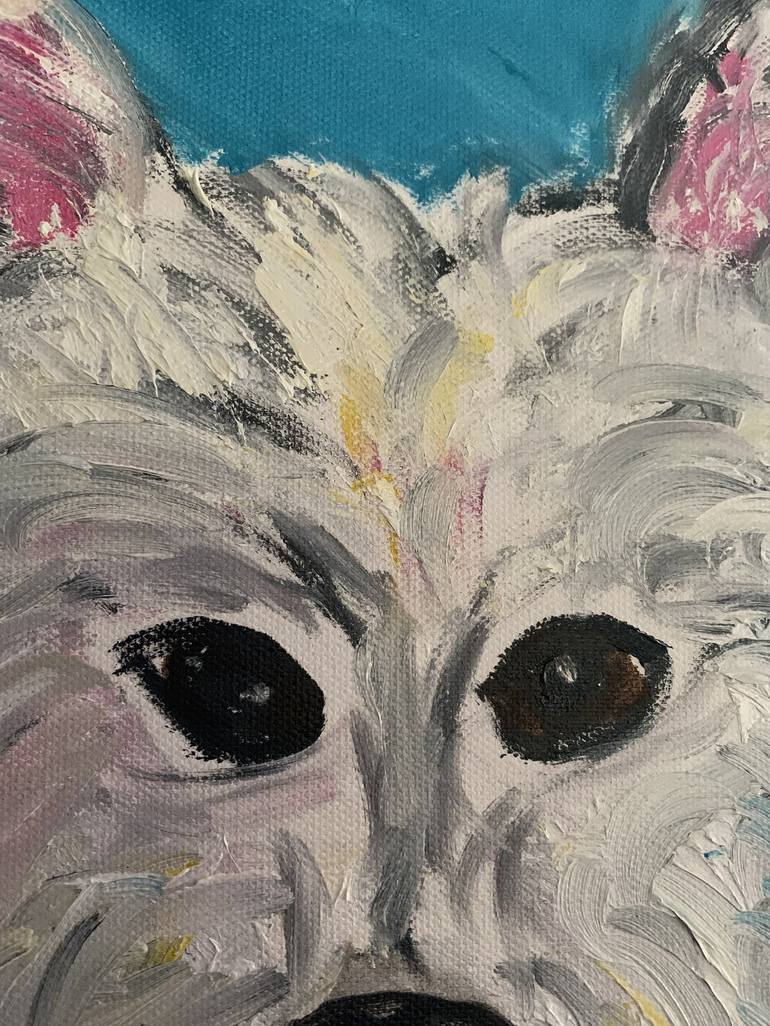 Original Expressionism Dogs Painting by Pam Malone