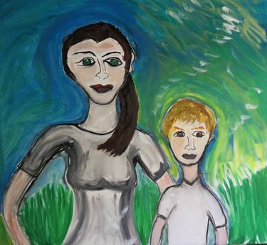 Print of Figurative Family Paintings by Pam Malone