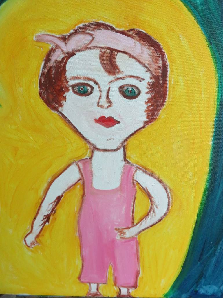 Original Expressionism Portrait Painting by Pam Malone