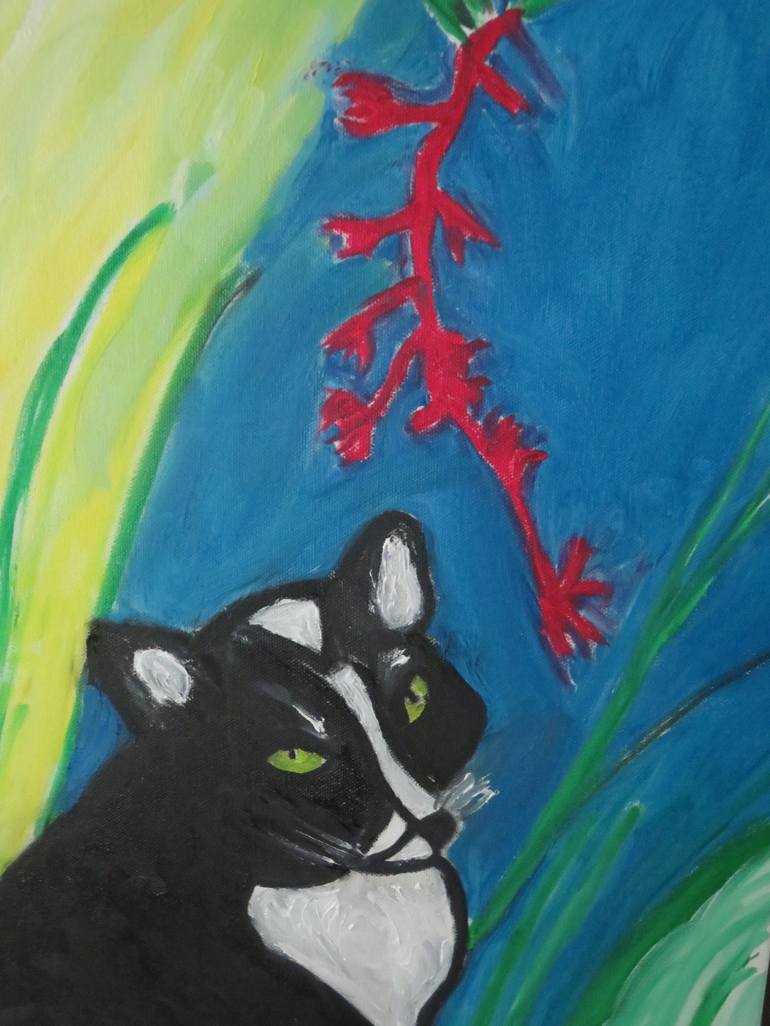Original Cats Painting by Pam Malone