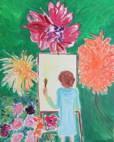 Original Expressionism Botanic Paintings by Pam Malone