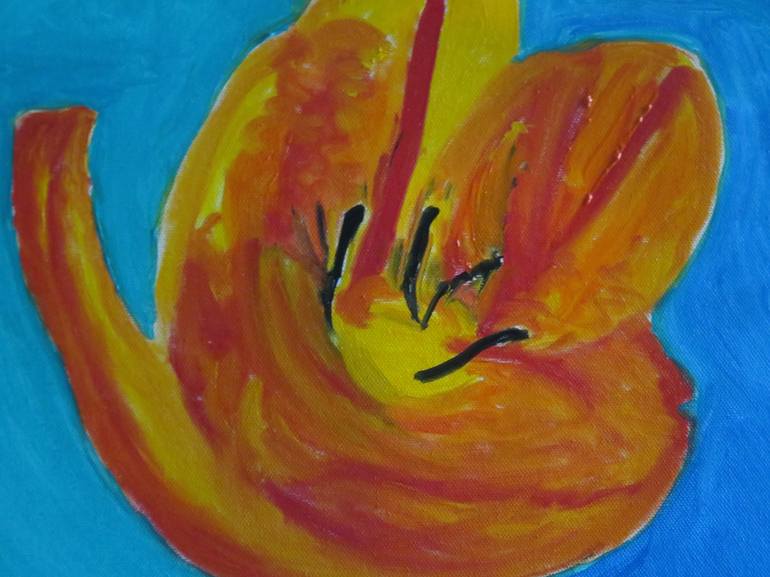 Original Expressionism Floral Painting by Pam Malone