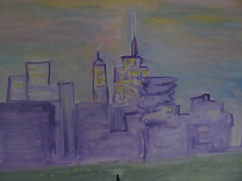 Original Expressionism Outer Space Painting by Pam Malone