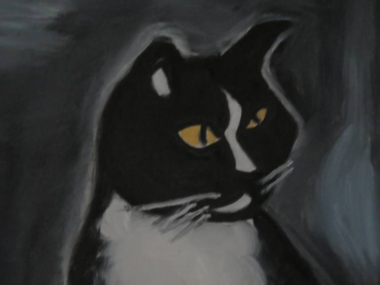 Original Cats Painting by Pam Malone