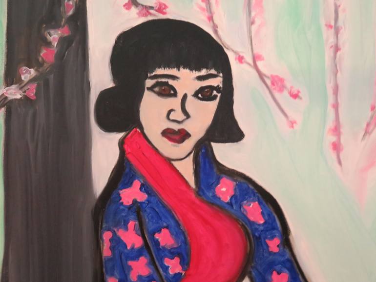 Original Art Deco Women Painting by Pam Malone