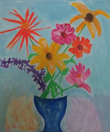 Original Expressionism Floral Paintings by Pam Malone