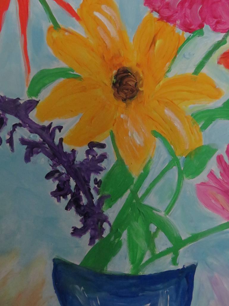 Original Expressionism Floral Painting by Pam Malone