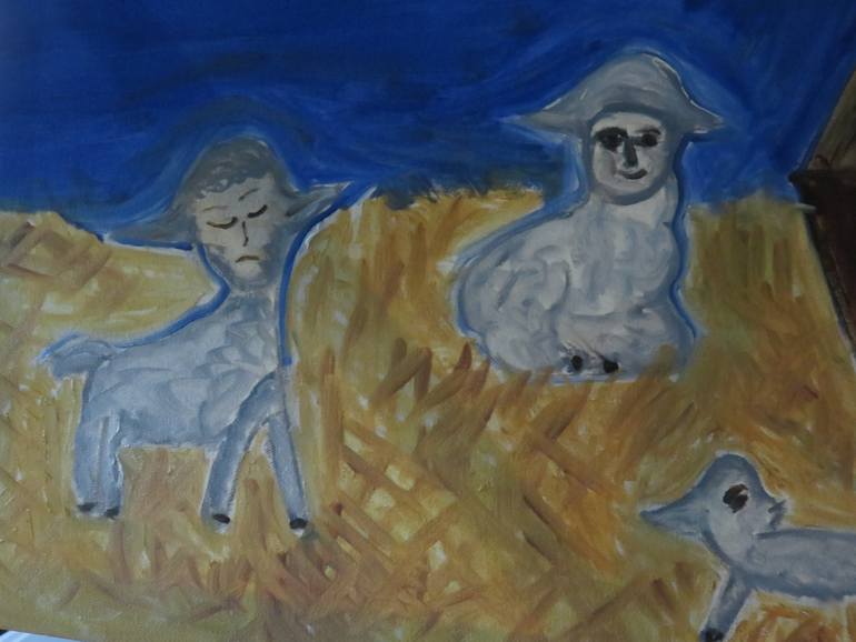 Original Expressionism Religion Painting by Pam Malone