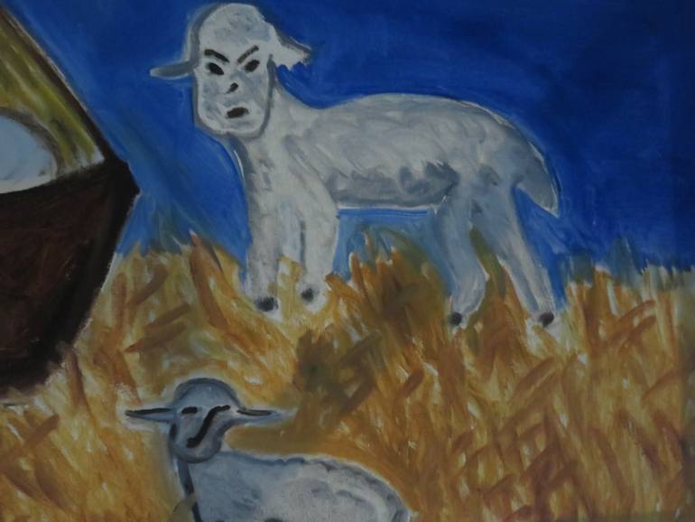 Original Expressionism Religion Painting by Pam Malone