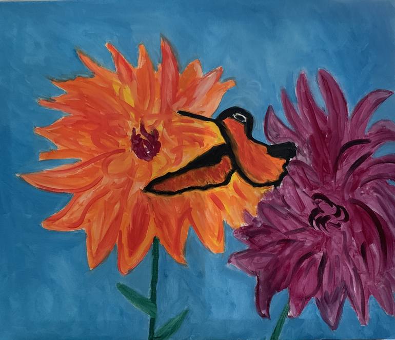 Original Expressionism Botanic Painting by Pam Malone