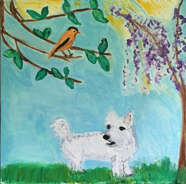 Original Dogs Paintings by Pam Malone