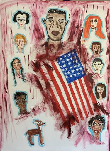 Original Documentary Political Paintings by Pam Malone