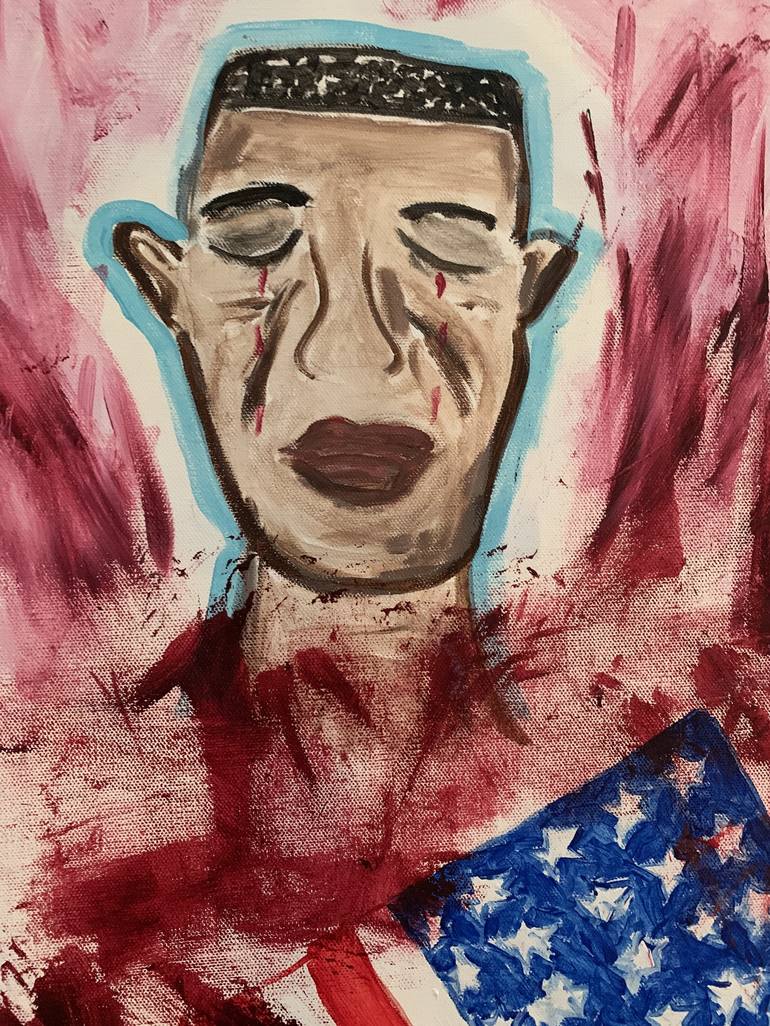 Original Documentary Political Painting by Pam Malone