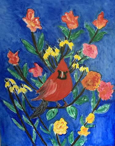 Original Expressionism Garden Paintings by Pam Malone