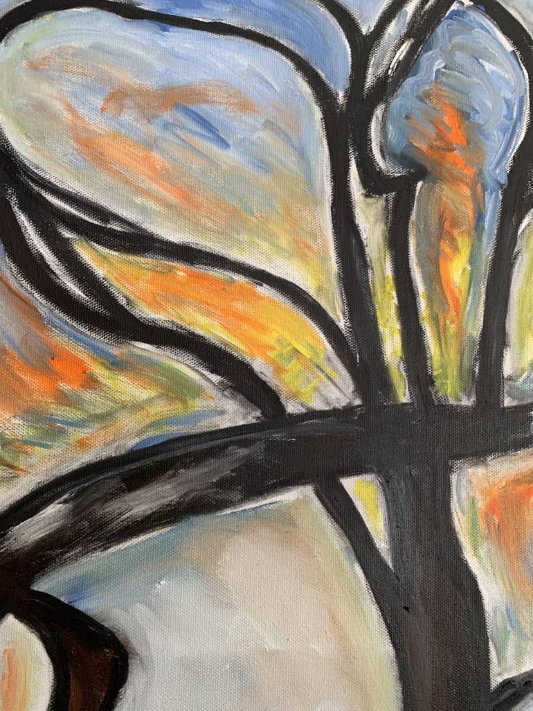 Original Abstract Expressionism Tree Painting by Pam Malone