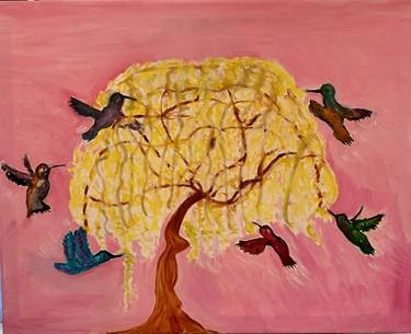 Original Expressionism Tree Paintings by Pam Malone