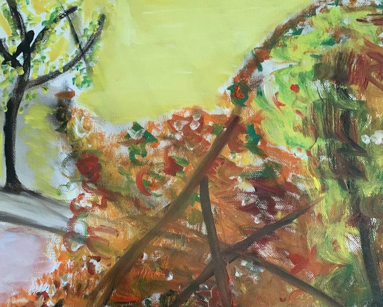 Original Expressionism Tree Painting by Pam Malone