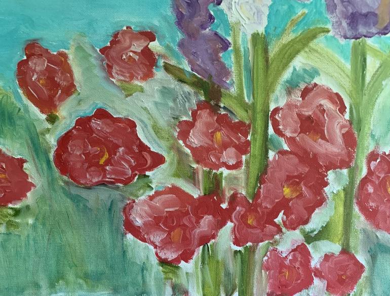 Original Expressionism Garden Painting by Pam Malone