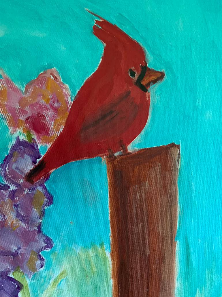 Original Expressionism Garden Painting by Pam Malone