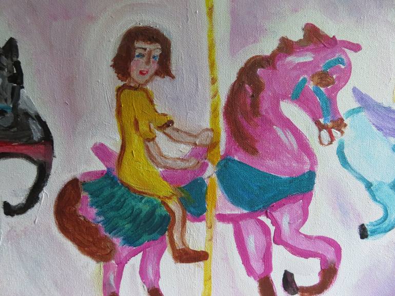 Original Figurative Horse Painting by Pam Malone
