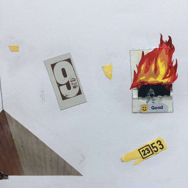 Original Abstract Politics Collage by Dyanna Dimick