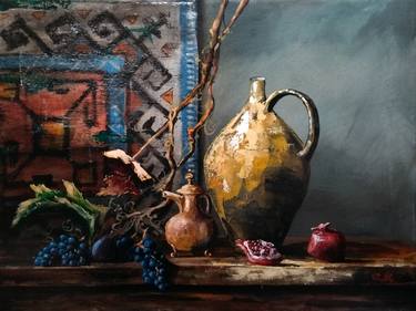 Print of Art Deco Still Life Paintings by Giorgi Kovziashvili