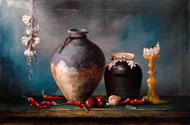 Print of Still Life Paintings by Giorgi Kovziashvili
