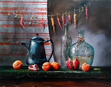 Print of Still Life Paintings by Giorgi Kovziashvili